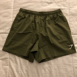 Gymshark mens olive green shorts